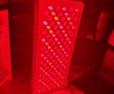 Red light therapy panel with stand
