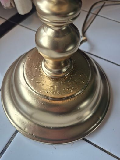 Lamp Vintage Gold metal tall slim table lamp