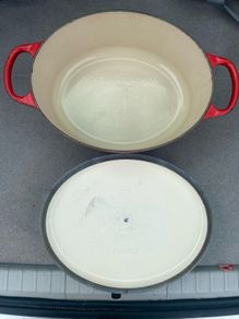 Le Creuset Oval Casserole Dish Dutch Oven Cast Iron Red 29 Made in France