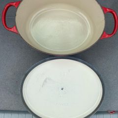 Le Creuset Oval Casserole Dish Dutch Oven Cast Iron Red 29 Made in France