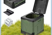 Portable Toilet for Adults, Camping Toilet Max 150KG Compost Toilet with Curing Agent, Potty Loo for Pool Party Camping Fishing Caravan Picnic &amp; Festivals