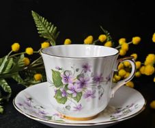 Vintage Royal Windsor Fine Bone China Tea Cup & Saucer