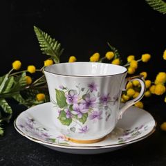 Vintage Royal Windsor Fine Bone China Tea Cup & Saucer