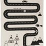 OYOY Kids play mat Adventure Rug 180cm x 70cm roads teepees organic cotton Image 2