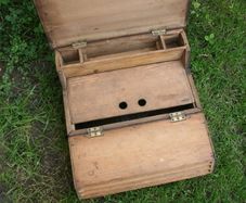 Antique Wooden Chest 15" x 10" H-6"