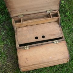 Antique Wooden Chest 15" x 10" H-6"