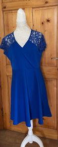 Quiz royal blue occasion dress plus size New with tags