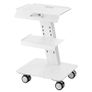 Laboratory Cart, 3-Layer Laboratory Cart with Wheels, Mobile Metal Cart with Swivel Castors, Serving Cart Clinic Cart with Tray and 100 kg Load Capacity, for Laboratory, Clinic, Beauty Salon Image 4