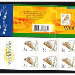 2004 Ireland Song Thrush Definitive Stamp Booklet Mint Never Hinged (MNH). Hibernian HB118