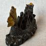 Antique Eight Immortals Dragon Boat - Patinated Bronze, Gold Accents, Signed Image 10