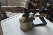 Antique French brass metal burner blow lamp