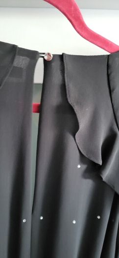 NEXT black chiffon layered playsuit with diamante detail Sz 6UK (Fit 8UK) - Bnwt Rrp 63