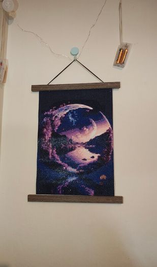 Handmade Diamond Painting  Moon Reflection