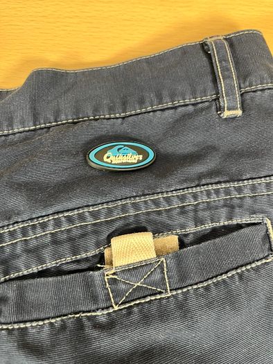 Vintage Quiksilver Surfwear Cargo Jean Shorts Mens Large Blue - Y2K