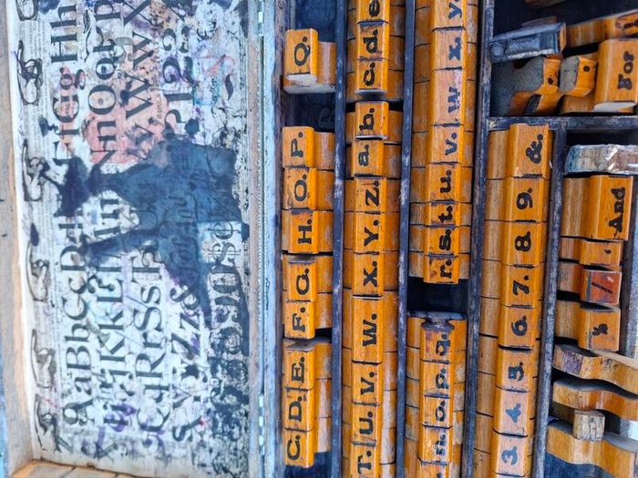 Old wooden stamp/print set