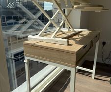 Home Office / WFH Desk Setup Desk, VIVO Sit-Stand Converter