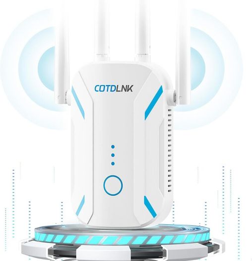 WiFi Extender Booster for Home with Built-in PA WiFi Booster 1200Mbps Wireless Internet Booster WiFi Range Extender up to 3000SQ.FT Dual Band 2.4GHz& 5GHz, with Ethernet port, UK Plug