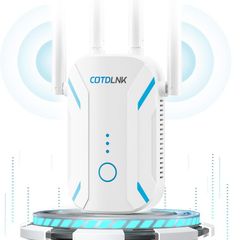 WiFi Extender Booster for Home with Built-in PA WiFi Booster 1200Mbps Wireless Internet Booster WiFi Range Extender up to 3000SQ.FT Dual Band 2.4GHz& 5GHz, with Ethernet port, UK Plug