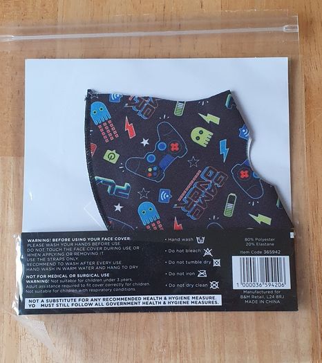 BNIP - A Reusable Childs Fabric Mask - #