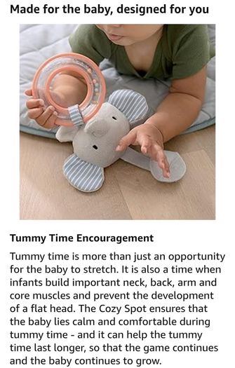 Tummy Time Mat (Ingenuity) + free tummy time piano + Large Tummy Time pillow with toys
