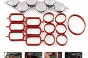 6PCS 33MM Aluminum Diesel Swirl Flap Blank Repair Delete Removal Kits For BMW E39 E46 E53 E60 x5 3L engine