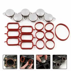 6PCS 33MM Aluminum Diesel Swirl Flap Blank Repair Delete Removal Kits For BMW E39 E46 E53 E60 x5 3L engine
