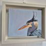 Great Blue Heron - oil painting - framed Image 5