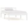 Bed Frame with 2 Drawers White Solid Pine Wood 120x200 cm Image 2