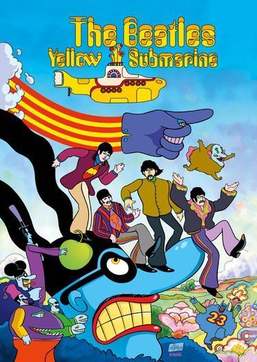 The Beatles - Yellow Submarine (Blue) - Rare Mini Print/Poster