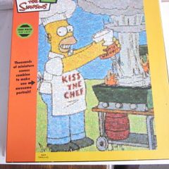 Simpsons Photomosaics Chef Homer Kiss The Chef 1000 Piece Jigsaw Puzzle