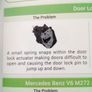 Mercedes car parts will fix your door lock from bouncing up and down Image 5