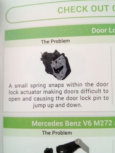 Mercedes car parts will fix your door lock from bouncing up and down