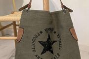 Vintage Canvas Tote Bag Khaki - BRAND NEW