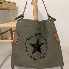 Vintage Canvas Tote Bag Khaki - BRAND NEW