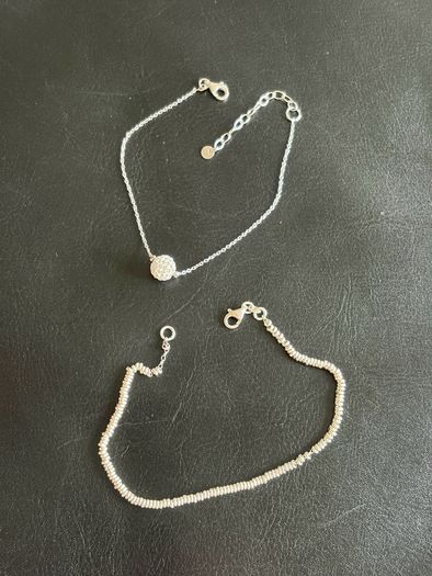 2 sterling silver bracelets
