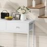 Slim Console Table, Narrow Console Table with 2 Drawers, Hallway Table with Storage, Small Side Table for Small Spaces, Living Room, Entryway, Kitchen, Bedroom, White Image 3