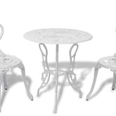 Cast Aluminium 3 Pcs-Bistro Set Black