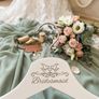 Bridesmaid Personalised Wooden Hangers Image 2
