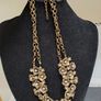 Vintage Gold Floral Statement Necklace Image 4