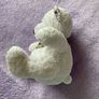 Adorable White Teddy Bear with Cream and Blue Plaid Bow Image 4