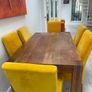 Solid oak dining table and 6 chairs Image 3