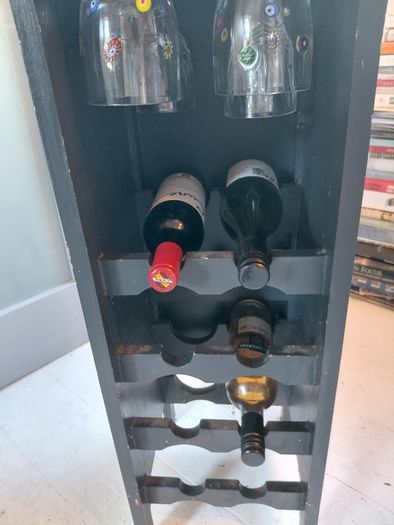 Wine bottle and glass cabinet