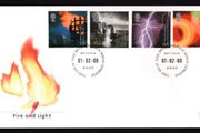 2000 Great Britain Millennium Projects 1st Series "Fire and Light" Commemorative Stamps Royal Mail Addressed First Day Cover (FDC)