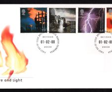 2000 Great Britain Millennium Projects 1st Series "Fire and Light" Commemorative Stamps Royal Mail Addressed First Day Cover (FDC)