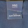 M & S Navy Slim Regular Bootcut Image 3
