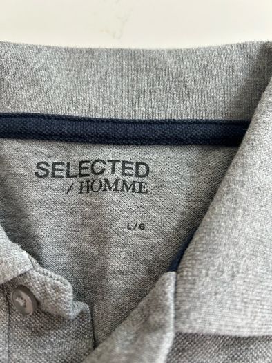 Selected grey t shirt size L
