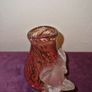 Vintage hand blown red glass vase Image 3