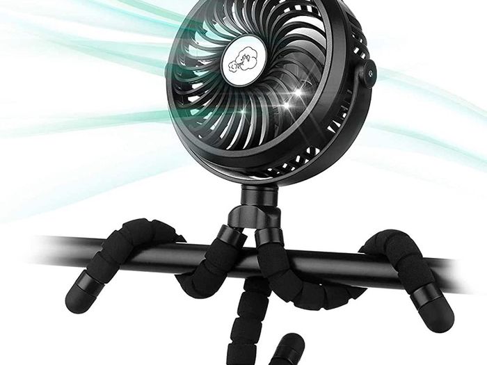Stroller Fan,2600mAh Battery Powered Car Seats Clip-on Fan Ultra Quiet 3 Speed