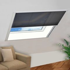 Plisse Insect Screen for Windows Aluminium 120x120 cm