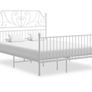 2 x Beautiful Matching Very Sturdy White Metal 4Ft 6 Double Bed Frames - Can Deliver Image 2